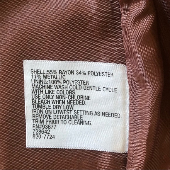 Gold metallic lined pencil skirt size 6 - Picture 4 of 4